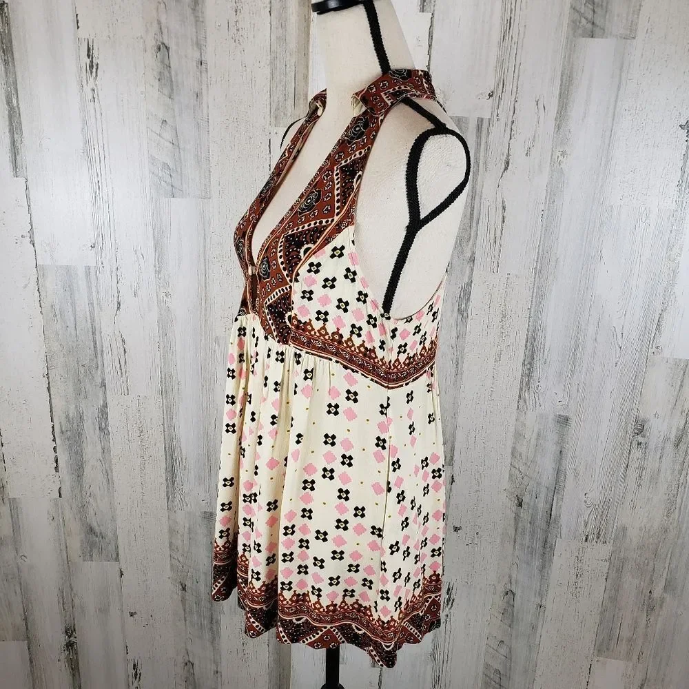 Free People Charlotte Halter Babydoll Top Sz XS - Picture 5 of 9